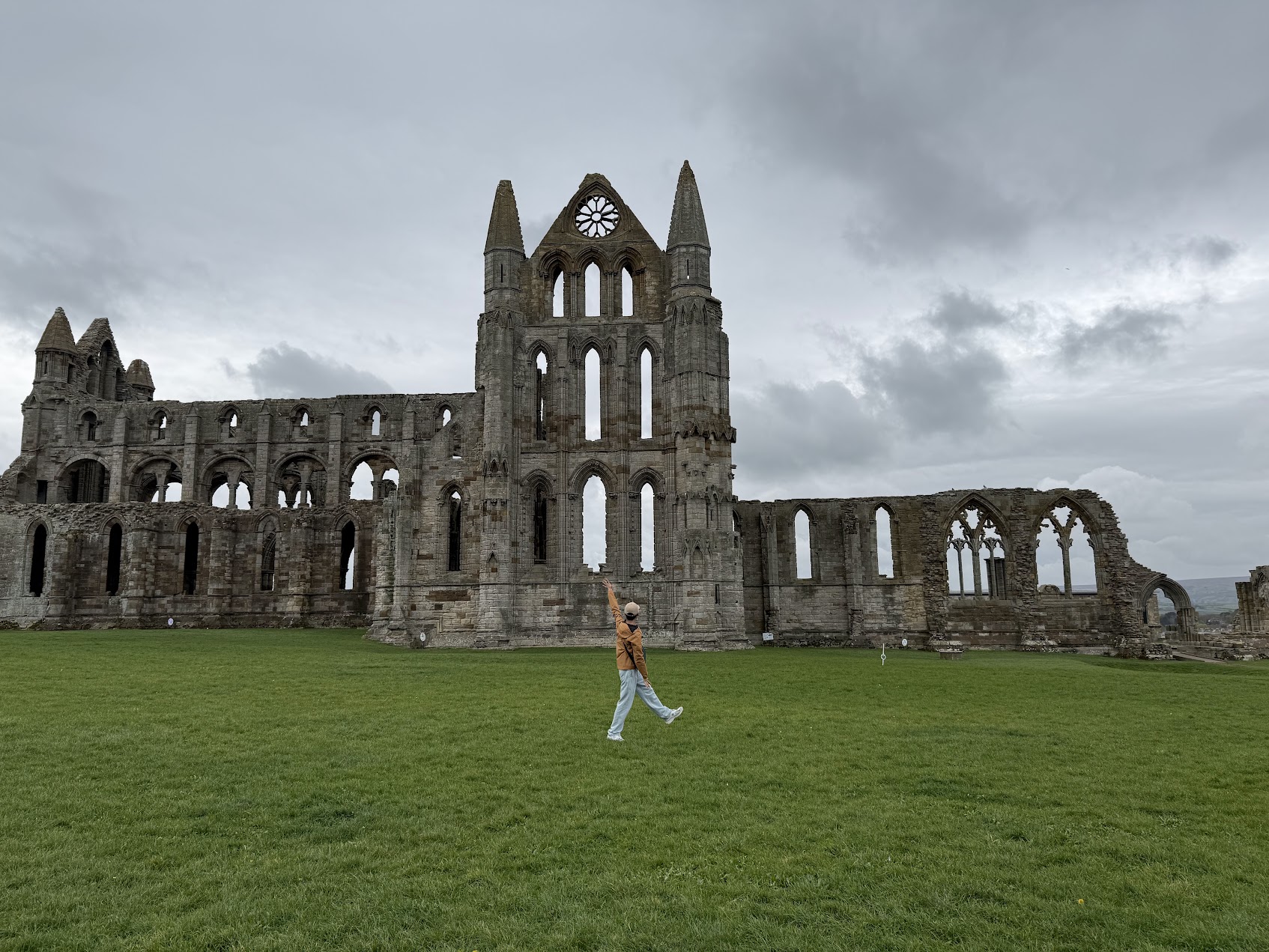 Portrait of Joseph at a historic abbey